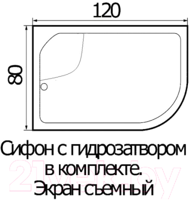 Душевая кабина RIVER Temza 120/80/46 МТ L