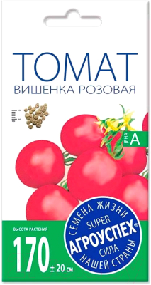 Семена Агро успех Томат Вишенка розовая средний И тип черри / 55220 (0.1г)