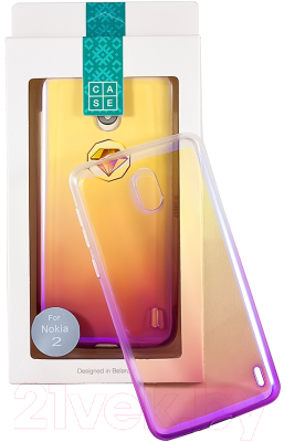 Чехол-накладка Case Rainbow для Nokia 2 (глянцевый фиолетовый)