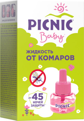 Наполнитель для фумигатора PICNIC Baby детский. 45 ночей