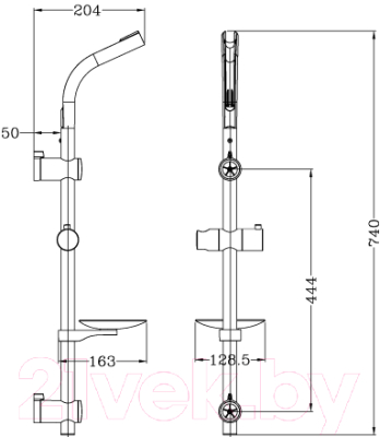 Душевая стойка LEMARK LM8071C (с мыльницей)