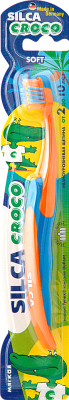 Зубная щетка Silca Med Croco детская мягкая от 2 до 10 лет