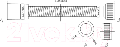 Душевой шланг LEMARK LE8044P