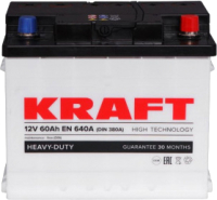 

Автомобильный аккумулятор KrafT, R 60