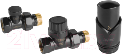 

Комплект кранов для инженерного подключения Ferro, С термоголовкой ZTM30BL
