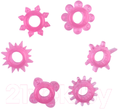 Набор эрекционных колец ToyFa 888200-3 (розовый)