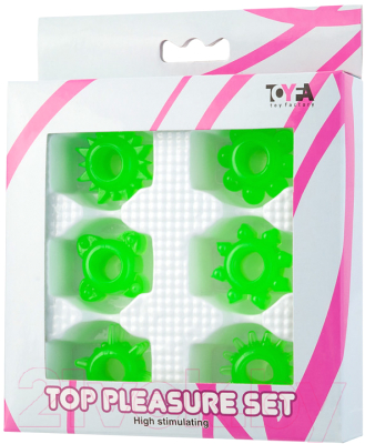 Набор эрекционных колец ToyFa 888200-10 (зеленый)