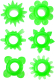 Набор эрекционных колец ToyFa 888200-10 (зеленый) - 