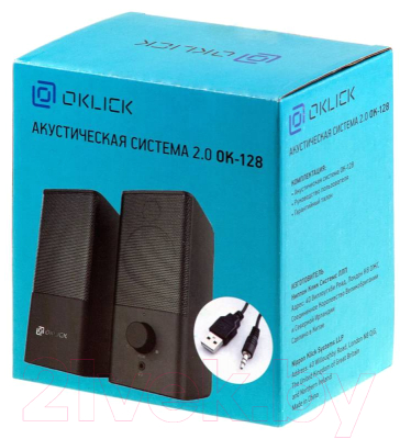 Мультимедиа акустика Oklick OK-128 (черный)