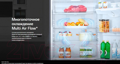 Холодильник с морозильником LG DoorCooling+ GA-B459CQCL