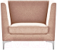 Кресло мягкое Brioli Виг (J11/розовый) - 