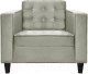 Кресло мягкое Brioli Вилли (B8/светло-серый) - 