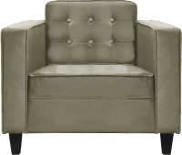 Кресло мягкое Brioli Вилли (B10/серо-коричневый) - 
