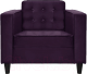 Кресло мягкое Brioli Вилли (B40/фиолетовый) - 