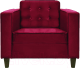 Кресло мягкое Brioli Вилли (B48/вишневый) - 