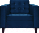 Кресло мягкое Brioli Вилли (B69/синий) - 