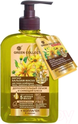 

Бальзам-маска для волос Green Collection, Мягкая Дополнительный объем и сияющий блеск