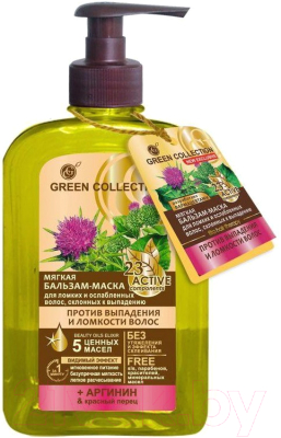 

Бальзам-маска для волос Green Collection, Мягкая Против выпадения и ломкости волос