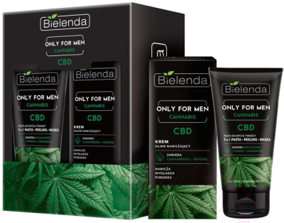 Набор косметики для лица Bielenda Bielenda Only For Men CBD крем 50мл + паста 3в1 150г