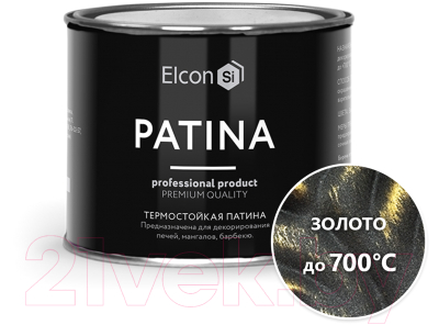 Изображение товара Краска Elcon Patina термостойкая (200г, золото)