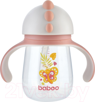 

Поильник Baboo, Белый;розовый, Butterfly / 8-123