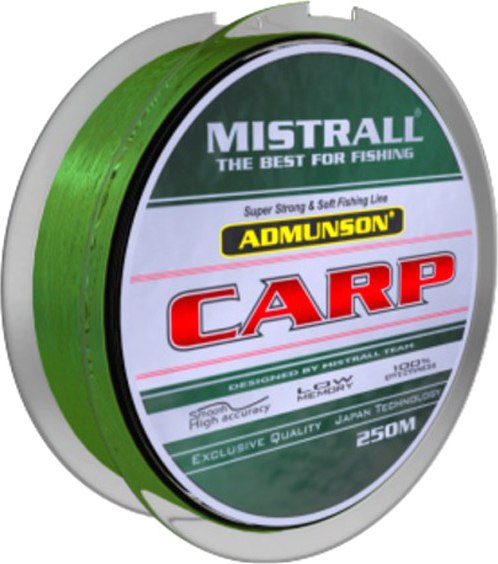 Леска монофильная Mistrall Admunson Camou Carp 0.25мм 250м / ZM-3332125