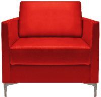 Кресло мягкое Brioli Ганс (L19/красный) - 