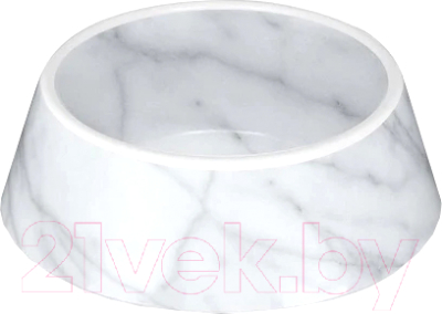 Миска для животных Tarhong Carrara Marble / PPM3077WBWM (белый мрамор)