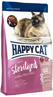 

Корм для кошек Happy Cat, Sterilised Voralpen-Rind / 70357