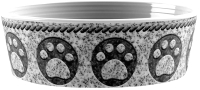 Миска для животных Tarhong Granite Paw / PDR5085PBLCG (серый) - 