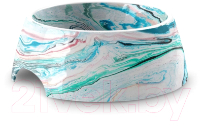 Миска для животных Tarhong Marble Swirl / PVA3071PBMMS (мрамор цветной)
