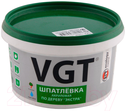 Шпатлевка готовая VGT Экстра по дереву (1кг, белый)