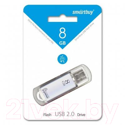 Usb flash накопитель SmartBuy V-Cut Silver 8GB (SB8GBVC-S)