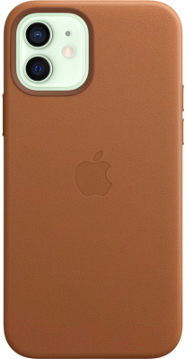Чехол-накладка Apple Leather Case With MagSafe для iPhone 12/12Pro /MHKF3 (Saddle Brown)