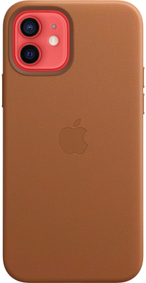 Чехол-накладка Apple Leather Case With MagSafe для iPhone 12/12Pro /MHKF3 (Saddle Brown)