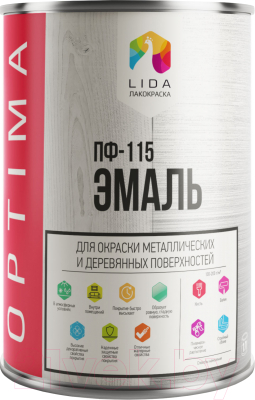 

Эмаль Lida, Желтый, Optima ПФ-115