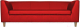 Диван Brioli Дедрик М трехместный (L19/красный) - 
