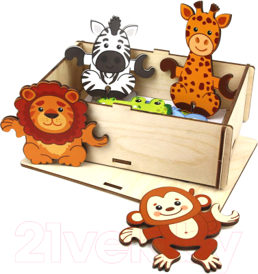 Развивающая игра WoodLand Toys Зоопарк Хоровод / 145102