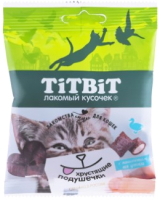 Лакомство для кошек TiTBiT Хрустящие подушечки с паштетом из утки / 13908 (30г) - 