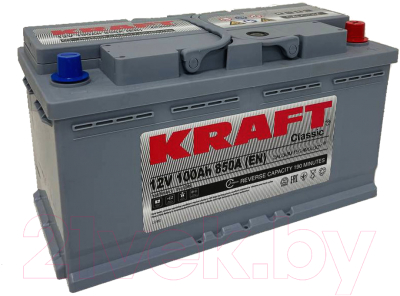 Автомобильный аккумулятор KrafT 100 R / KR100.0 (100 A/ч)