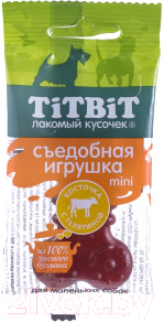 Лакомство для собак TiTBiT Mini. Съедобная игрушка косточка с телятиной / 14400