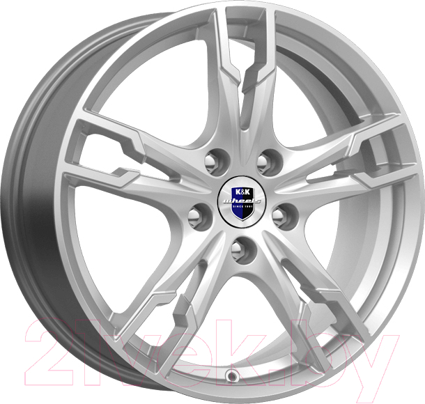 Р›РёС‚РѕР№ РґРёСЃРє K&K РЎРѕР»Р°СЂ (РљРЎ875) 17x7" 5x114.3РјРј DIA 67.1РјРј ET 45РјРј РЎРёР»СЊРІРµС