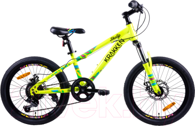 Детский велосипед Krakken Skully 2021 (20, желтый)