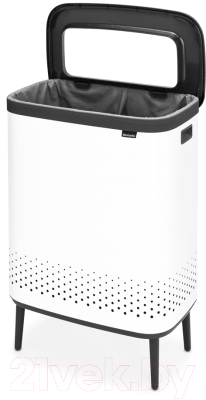 Бак для белья Brabantia Bo Laundry Bin Hi / 200540 (белый/черный)