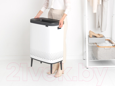 Бак для белья Brabantia Bo Laundry Bin Hi / 200540 (белый/черный)