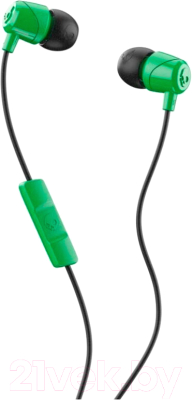 Наушники-гарнитура Skullcandy Jib In-Ear W/Mic 1 (черно-зеленый)