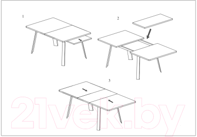 Обеденный стол Домотека Джаз ПР-1 80x120-157 (орех беленый/венге/93)