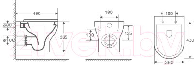 Купить Унитаз подвесной WeltWasser Erlenbach 004 GL-WT  