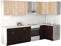 Кухонный гарнитур S-Company Клео лайт 1.2x2.4 правая (венге/дуб сонома) - 