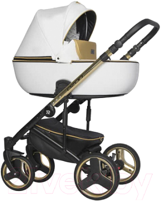 Детская универсальная коляска Riko Ozon Premium 3 в 1 (33/Gold White)
